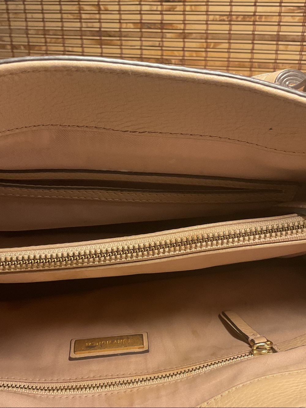 Tory Burch McGraw Pebbled Leather Tote Bag Satchel Taupe Devon Sand Crossbody - Picture 11 of 11
